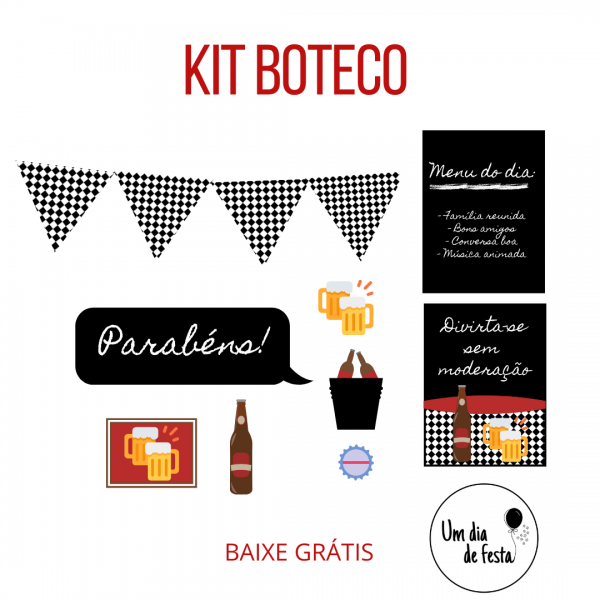 Kit Digital Boteco Quadrinho